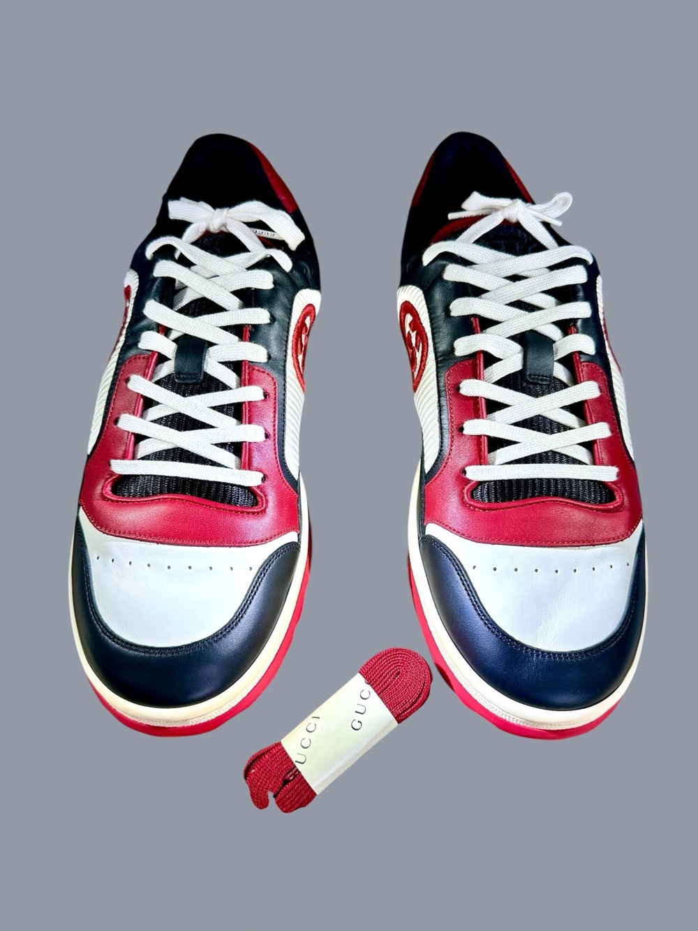 NWOT Gucci MAC80 Men's Low-Top Leather Sneakers - Picture 13 of 14